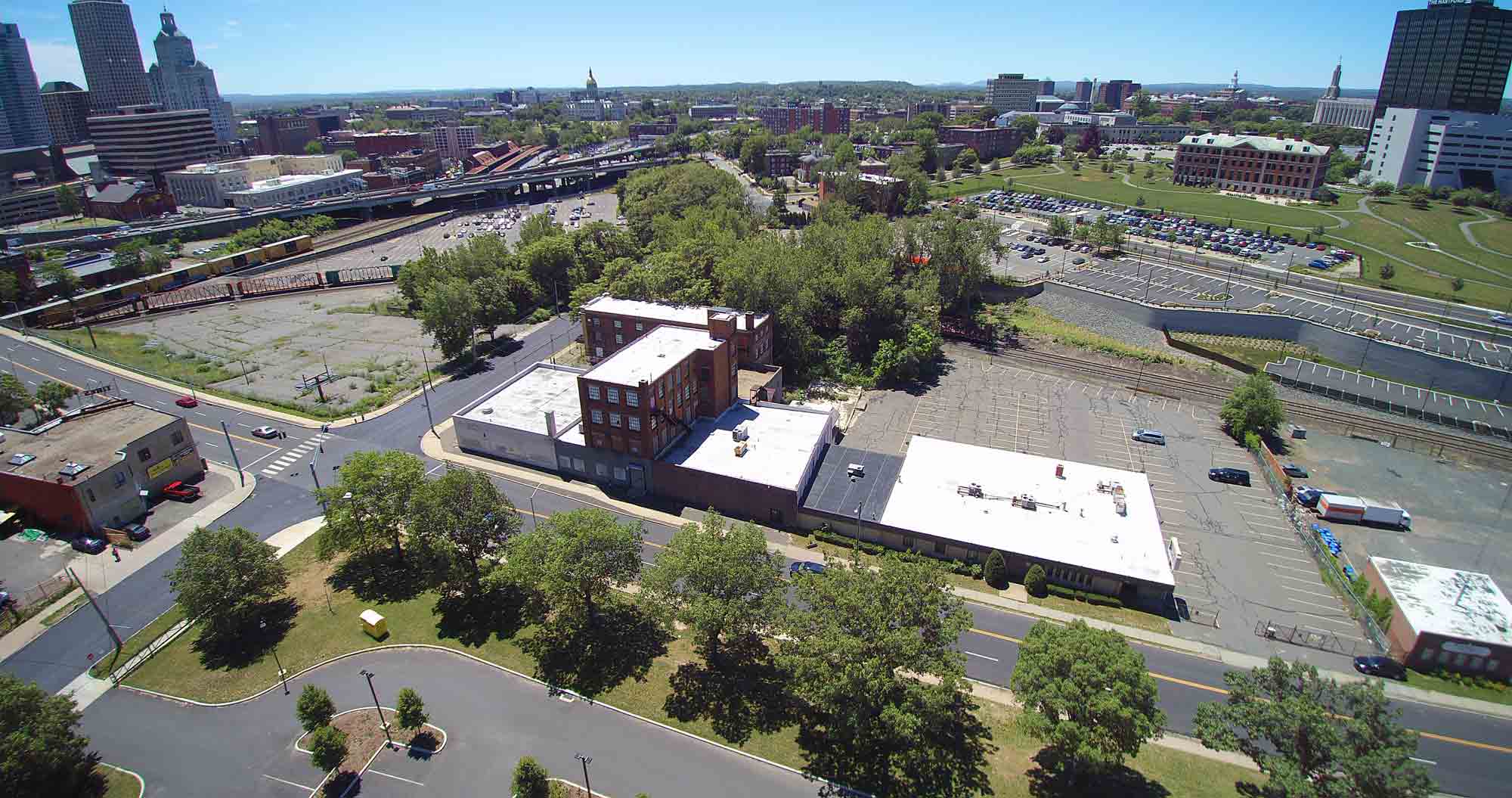 aerial view of building